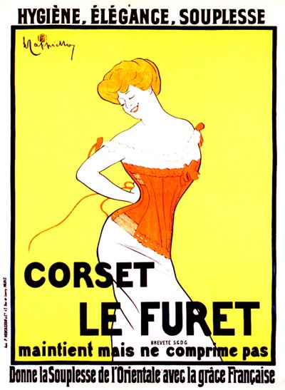 Corset advertentie door Leonetto Cappiello rond 1901 door Leonetto Cappiello