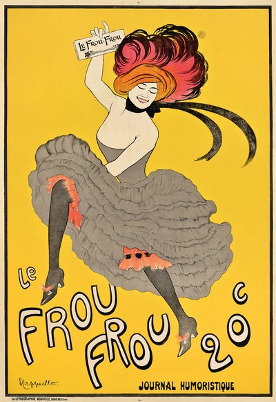 Poster die het Franse tijdschrift "Le Frou Frou" adverteert door Leonetto Cappiello