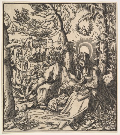 Sint Ita van Toggenburg, uit de Habsburgse heiligen, 1516-18 door Leonhard Beck