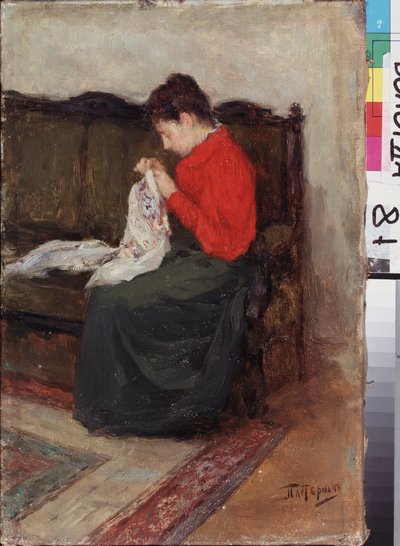 Aan het werk door Leonid Osipovic Pasternak
