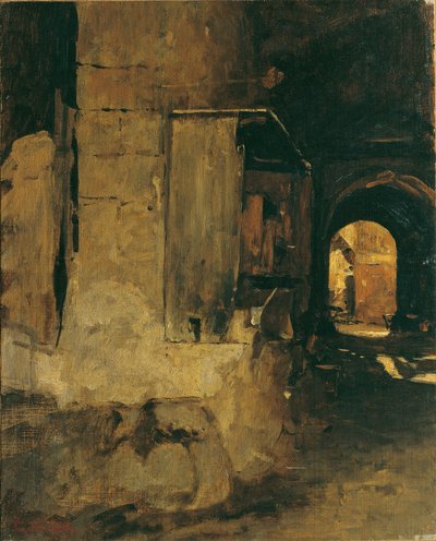 Poort van een Arabisch huis door Leopold Carl Muller