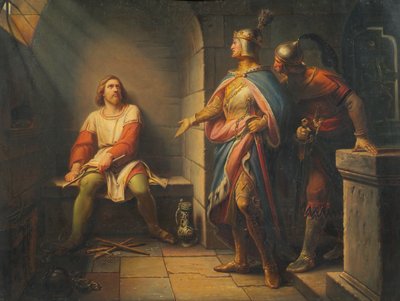 Lodewijk de Beier kondigt Frederik de Schone in 1314 zijn vrijlating aan en biedt hem het mederegeerrecht aan door Leopold Schulz