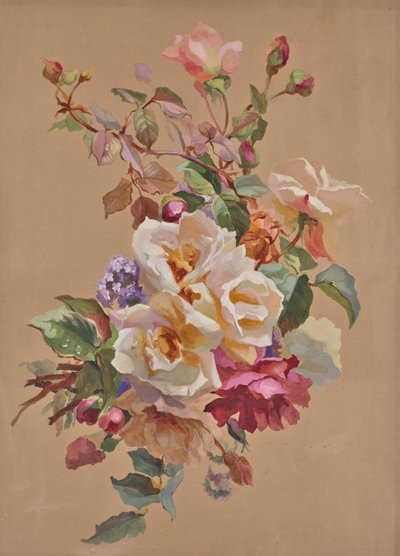 Rozen en vergeet-me-nietjes door Leopold von Stoll