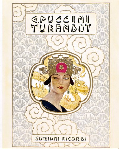 Omslag van de partituur voor de opera Turandot c. 1926 door Leopoldo Metlicovitz