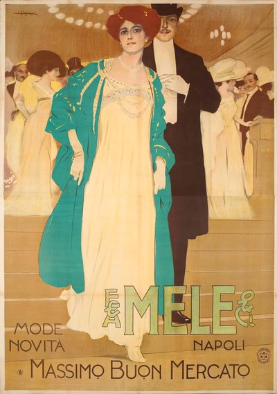 Mele Mode Novità, 1909 door Leopoldo Metlicovitz