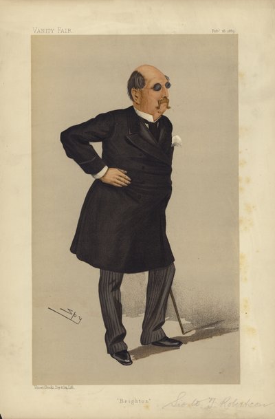 Sir William Tindal Robertson, Brighton, Vanity Fair cartoon door Leslie Matthew Ward