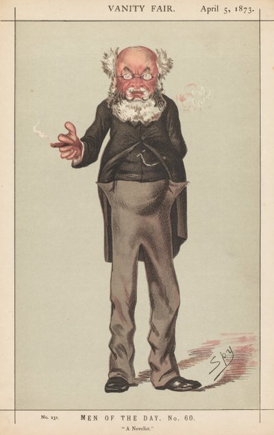 Vanity Fair: Mannen van de Dag, Nr. 60, "Een Romanschrijver" door Leslie Matthew (Spy) Ward