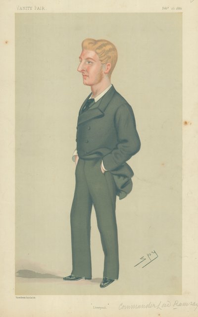 Commandant Lord Ramsay, Liverpool, 28 februari 1880, Vanity Fair cartoon door Leslie Matthew Ward