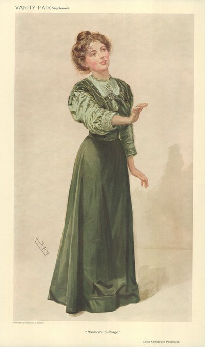 Miss Christabel Pankhurst door Leslie Matthew Ward