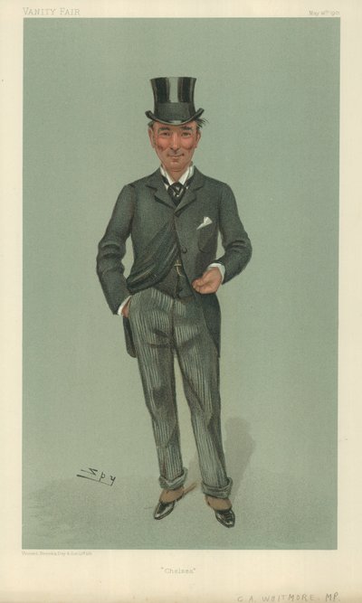 Mr Charles Algernon Whitmore, Chelsea, 16 mei 1901, Vanity Fair cartoon door Leslie Matthew Ward