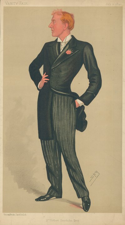 Mr Herbert Beerbohm Tree, Vanity Fair cartoon door Leslie Matthew Ward