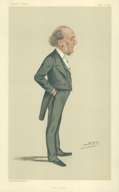 Mr John Walter, The Times, 10 september 1881, Vanity Fair cartoon door Leslie Matthew Ward