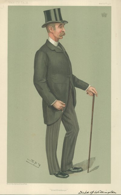 De Hertog van Wellington, Strathfieldsaye, 5 maart 1903, Vanity Fair cartoon door Leslie Matthew Ward