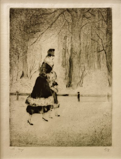 Dame met kind in het dierenpark door Lesser Ury