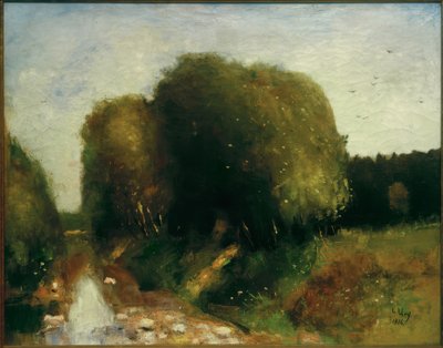 Rivierlandschap door Lesser Ury