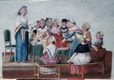 Franse Revolutie (1789): Patriottische Vrouwenclub tijdens de Revolutie door Lesueur Brothers