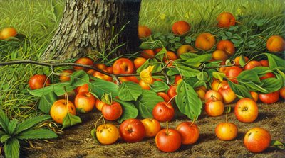 Stilleven met Appels bij een Boom door Levi Wells Prentice