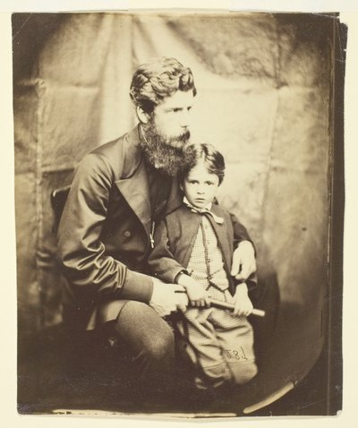Ds. James Langton Clark en zoon Charles (Robin) door Lewis Carroll