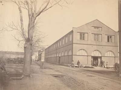 Workshops bij het Arsenaal in Washington,1858-1859 (foto) door Lewis Emory Walker