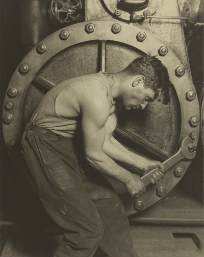 Monteur en stoompomp, 1921 door Lewis Wickes Hine