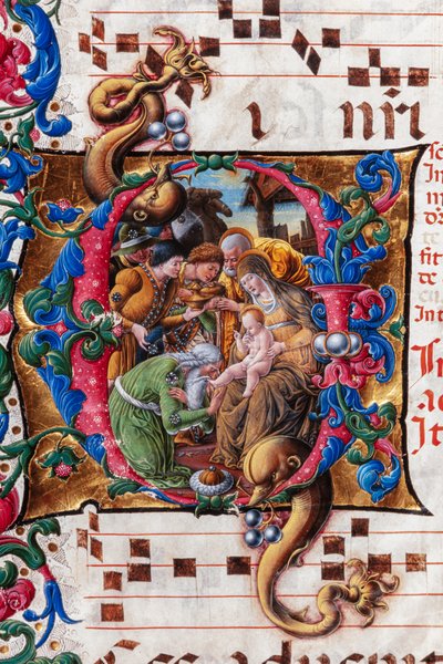 Piccolomini Bibliotheek: koorboek, cod. 19.4, ff. 9v met 