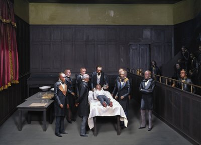 Anesthesisten aan het werk (première operatie met anesthesie, anesthesist) door Unbekannt Unbekannt