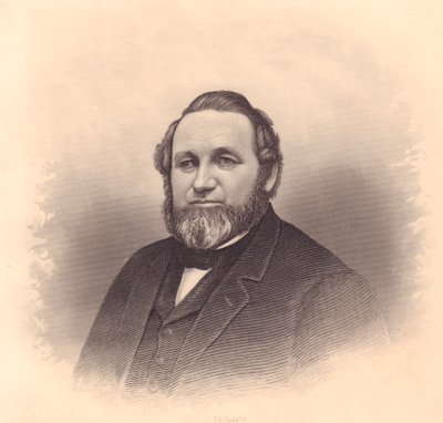 Portret van Abel Minard, gravure door F E Jones uit ladies