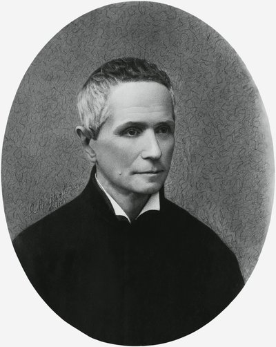 Portret van Giulio Isdegerde Cecchi, bekend als vader Filippo Cecchi (1822-1887), Italiaans natuurkundige, meteoroloog en uitvinder, gravure door Unbekannt Unbekannt