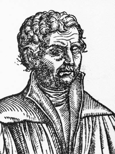 Portret van Johannes Reuchlin (1455-1522), Duitse filosoof en humanist, gravure door Unbekannt Unbekannt