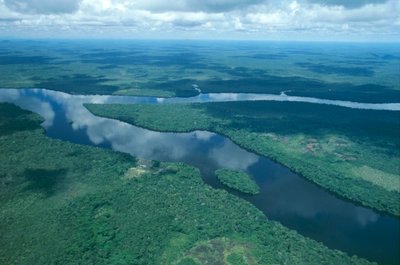 Venezuela, Guayana, Amazonas Staat, Orinoco Rivier, luchtfoto door Unbekannt Unbekannt