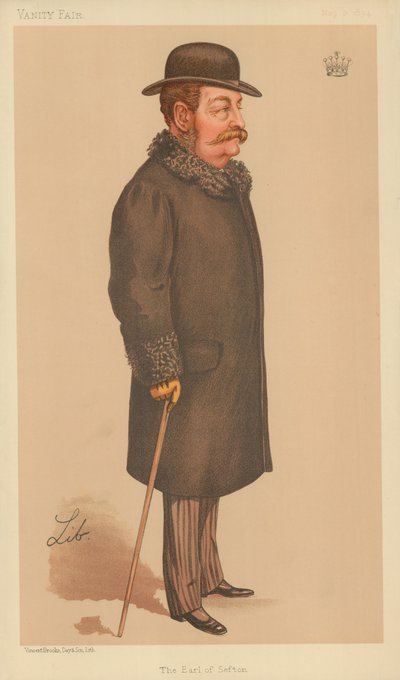 De graaf van Sefton, 3 mei 1894, Vanity Fair cartoon door Liborio Prosperi