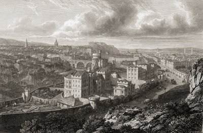 Uitzicht vanaf Calton Hill, Edinburgh, uit 