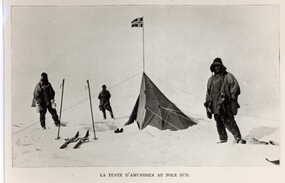 Tent achtergelaten op de Zuidpool door Roald Amundsen (1872-1928) in 1911, 1912 door Lieutenant Henry Robertson Bowers