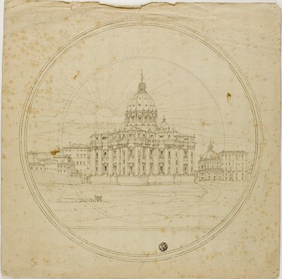 Buitenaanzicht van de apsis, Sint Pieter door Lievin Cruyl