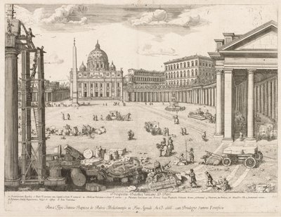 Sint-Pietersbasiliek uit Prospectus Locurum Urbis Romae Insignium door Lievin Cruyl