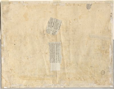 Overtrekking van een fontein van recto en schetsen van twee gezichten verso, 1665 door Lievin Cruyl