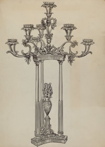 Kandelaar, c. 1936 door Lillian Causey