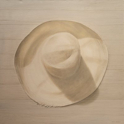 Reishoed op stoffige tafel, 2010 door Lincoln Seligman