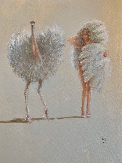 Witte struisvogelballet door Lincoln Seligman