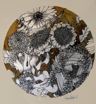 Inkttekening (Inkt, perkamentpapier) door linda arthurs