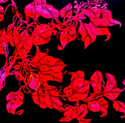 Rood voor William;s zus, 2017 (gemengde techniek) door linda arthurs