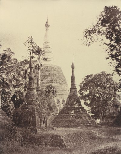Rangoon: Dichtbij de Shwe Dagon Pagode, november 1855 (foto) door Linnaeus Tripe