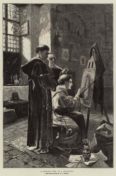 Een Privé Bezoek in een Klooster door Lionel Charles Henley