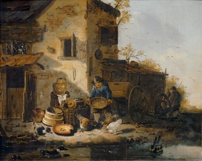 Boer voert zijn kippen ... door Lionel Hamilton-Renwick