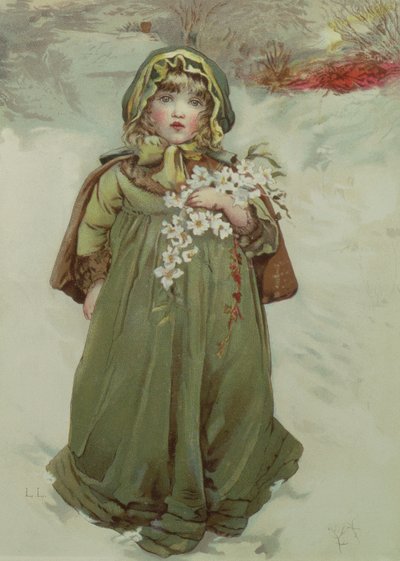 Frontispice uit Christmas Roses, 1880 door Lizzie Mack