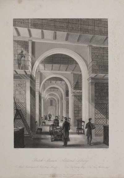British Museum, Holborn, ca. 1850 door Llewellyn (after) Jewitt