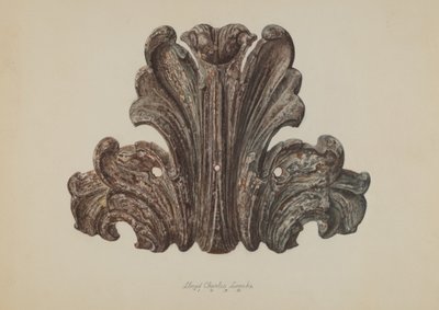 Sierlijk IJzeren Blad, 1938 door Lloyd Charles Lemcke