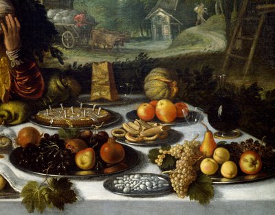 Gedekte tafel (detail) door Lodewijk Toeput