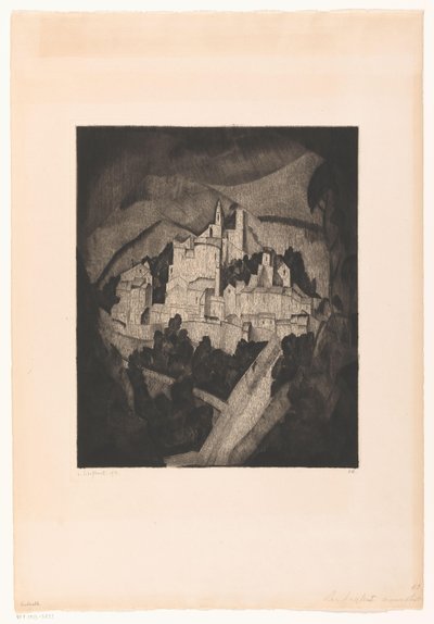 Les Angles I door Lodewijk Schelfhout (signed by artist)