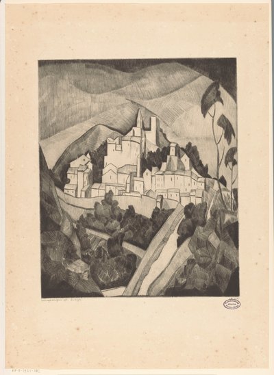 Les Angles I door Lodewijk Schelfhout (signed by artist)